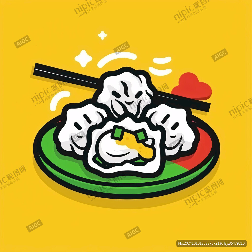 蒸腸粉插畫