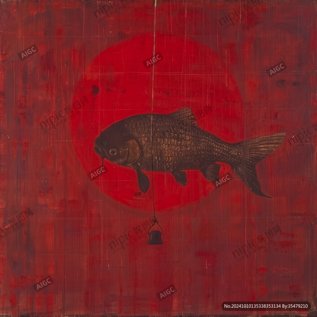 火焰魚掛畫