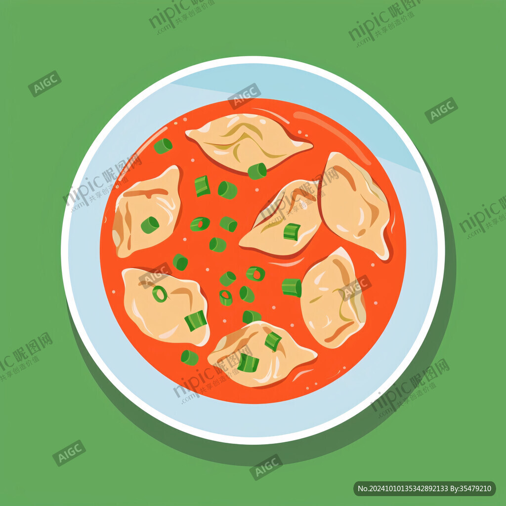 麻辣抄手插畫