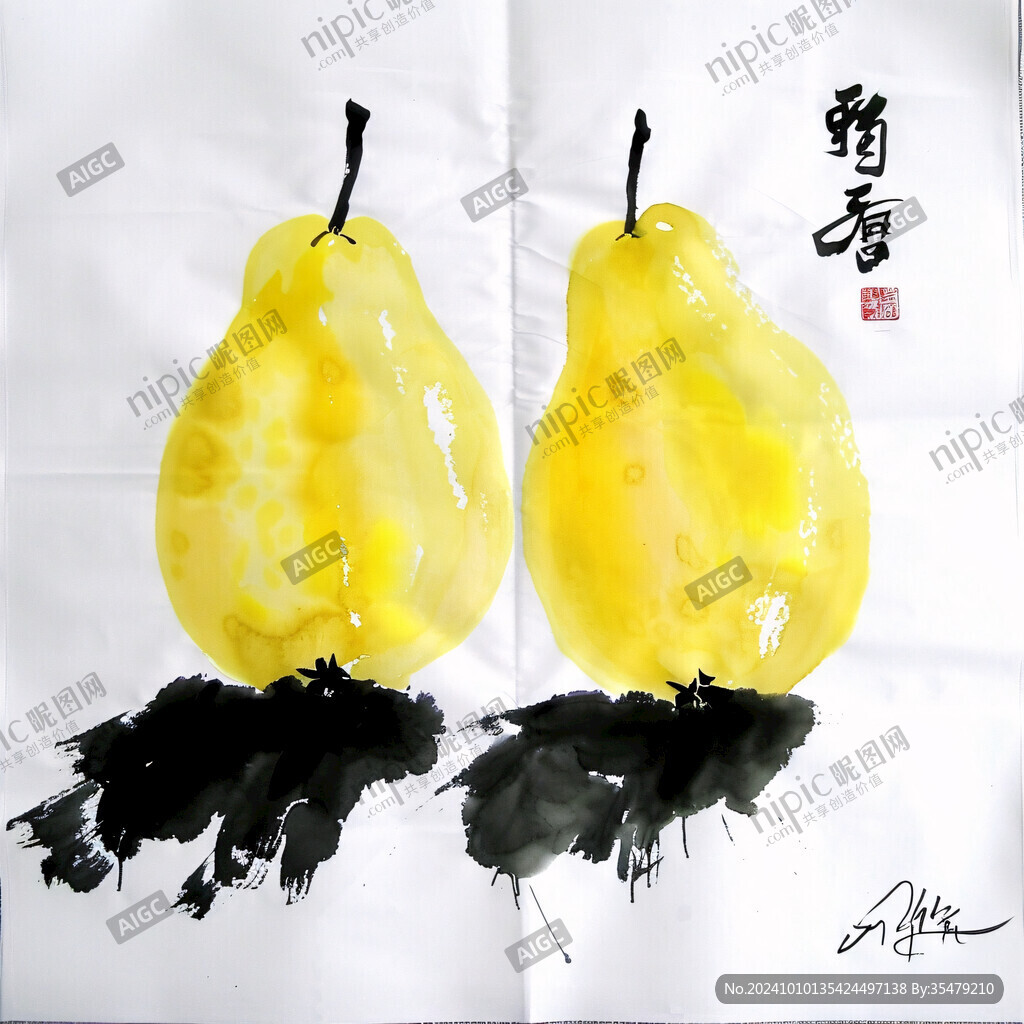 手繪黃蟠桃