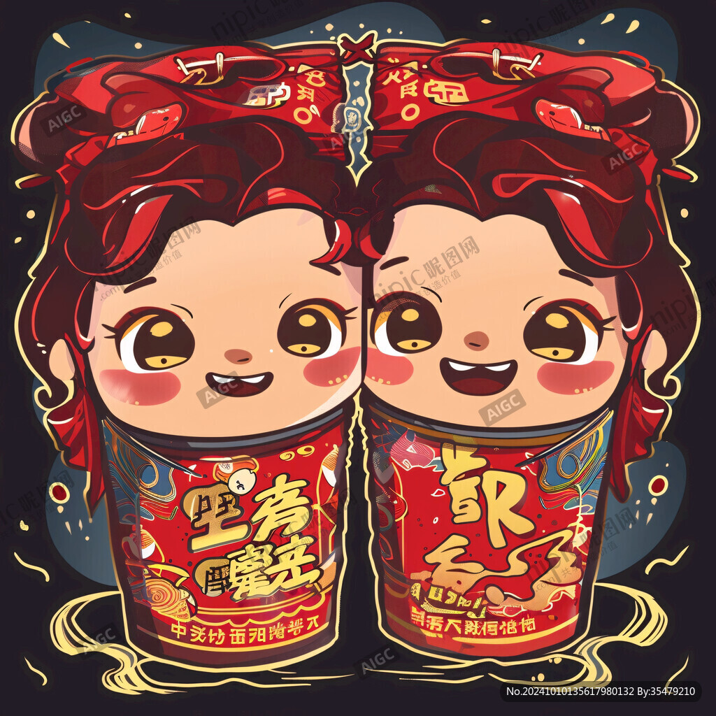 卡通泡面吉祥