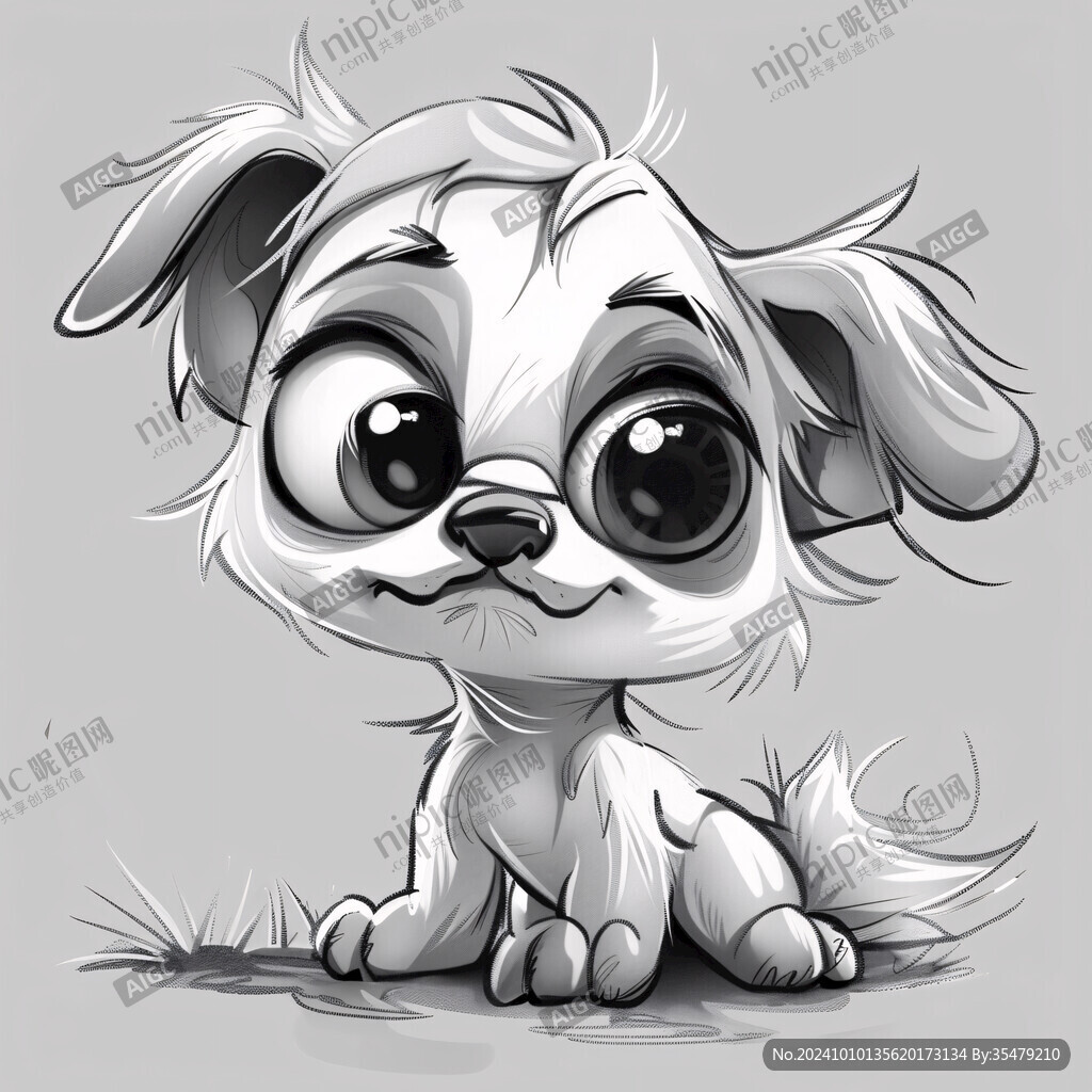 q版小狗形象插畫