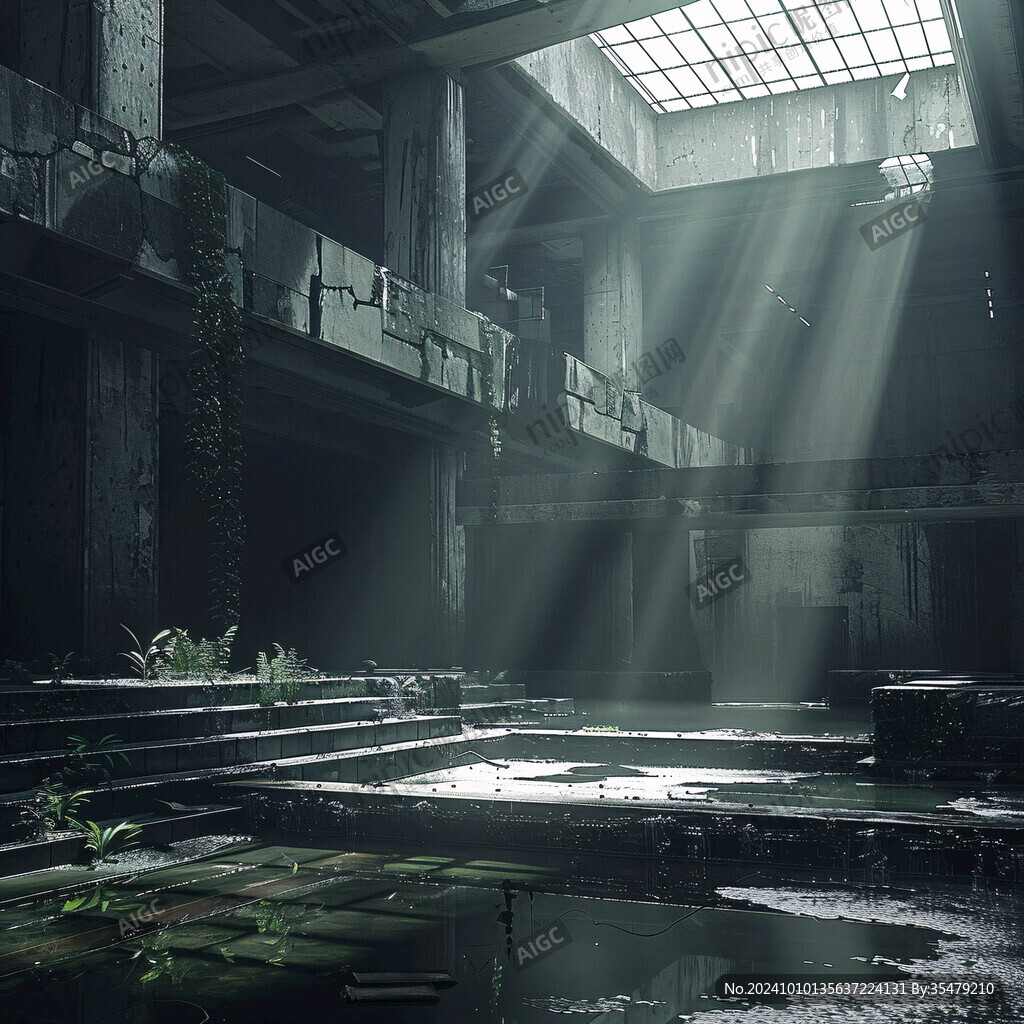 室內中庭水景
