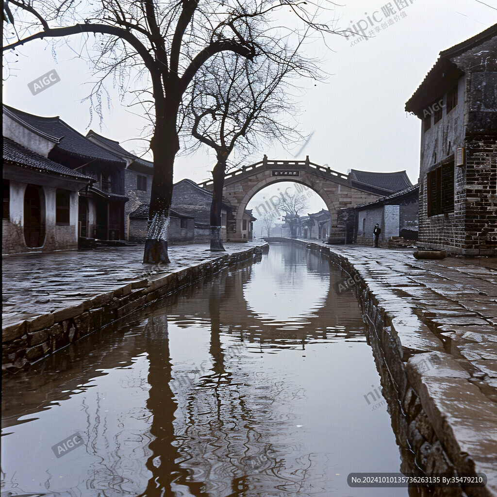 烏云小橋古鎮(zhèn)河流