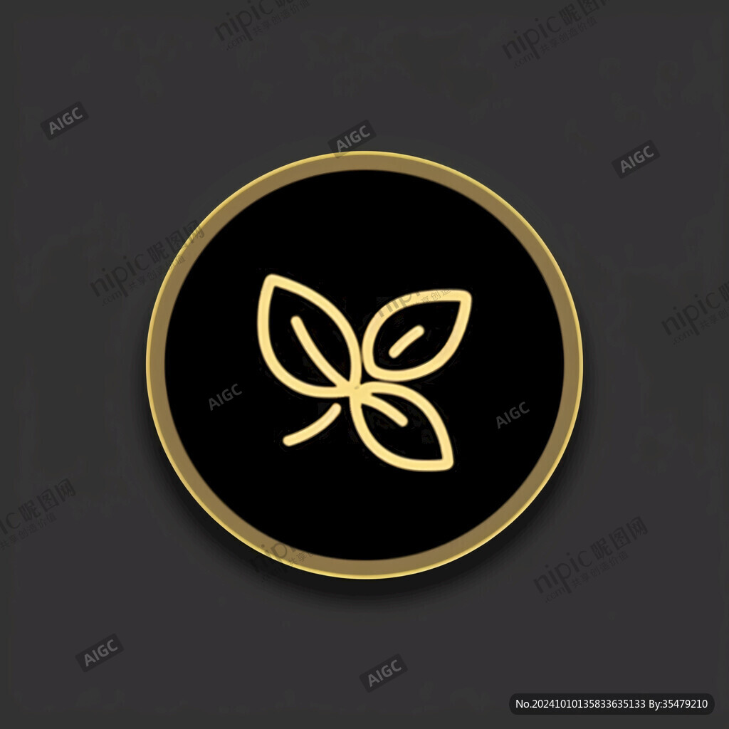 金器金色葉子logo
