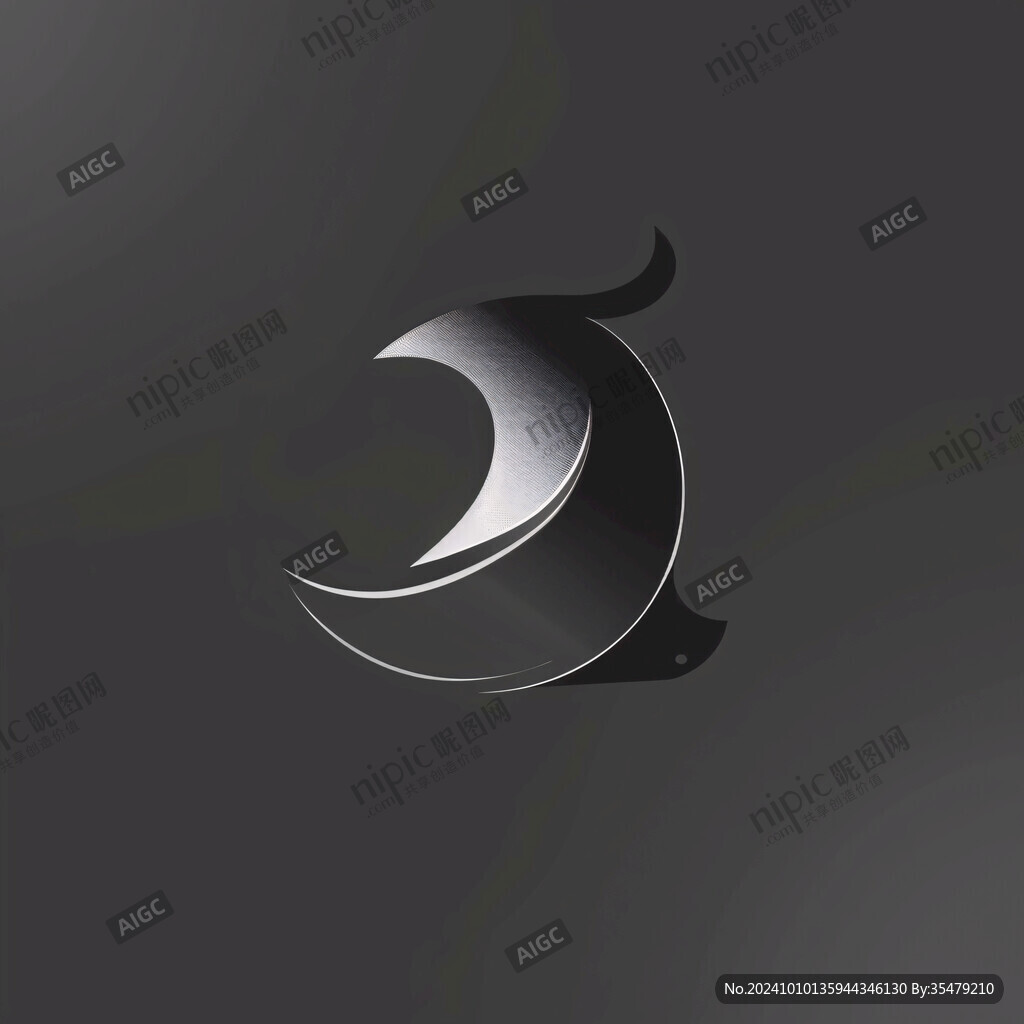 月光月牙月亮logo