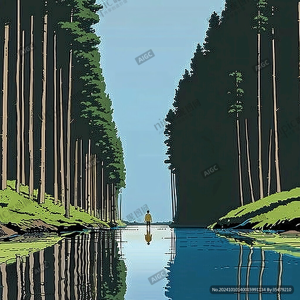 河道樹木河岸樹木
