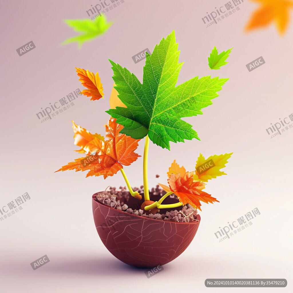 楓樹苗裝飾畫