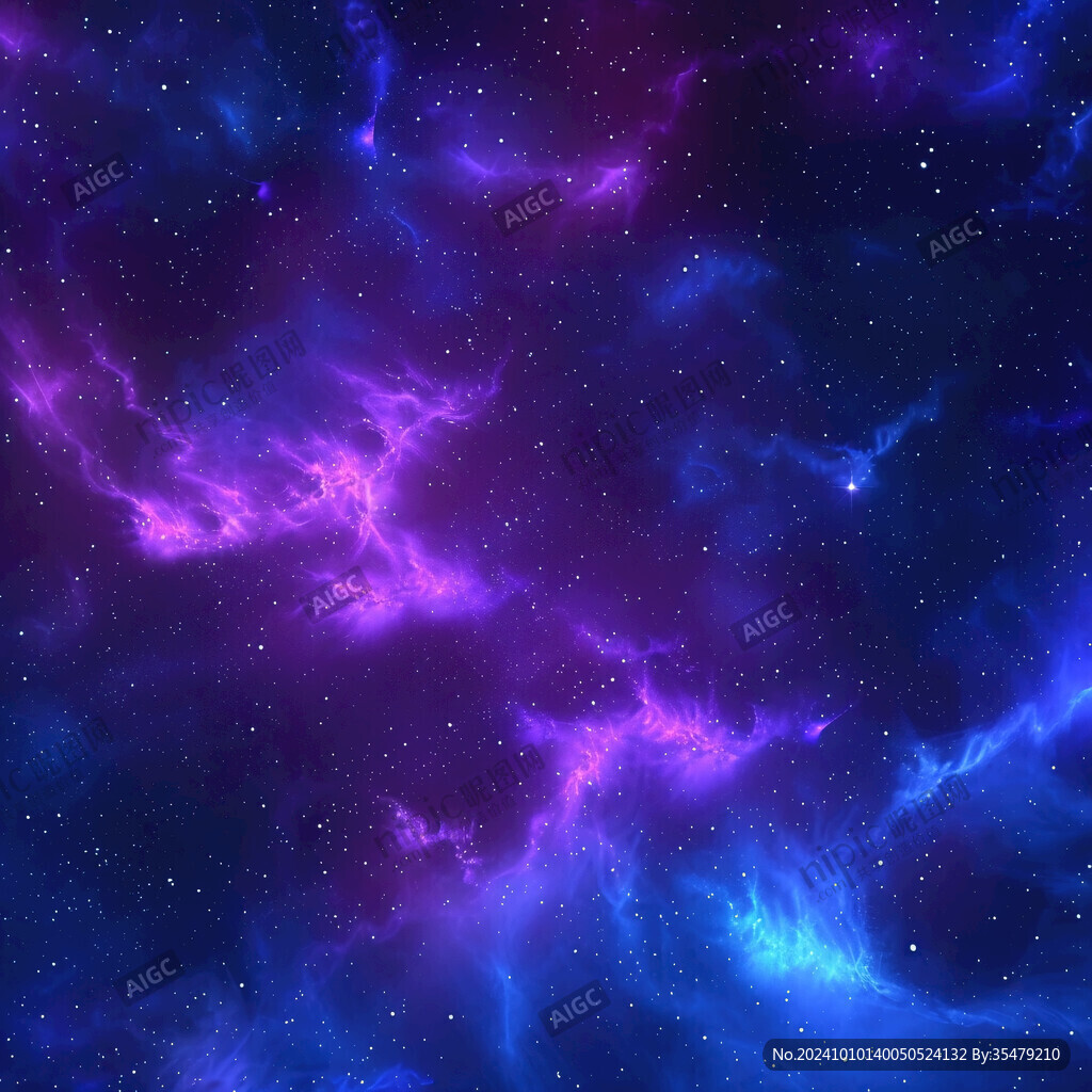 紫色閃電星空背景素材