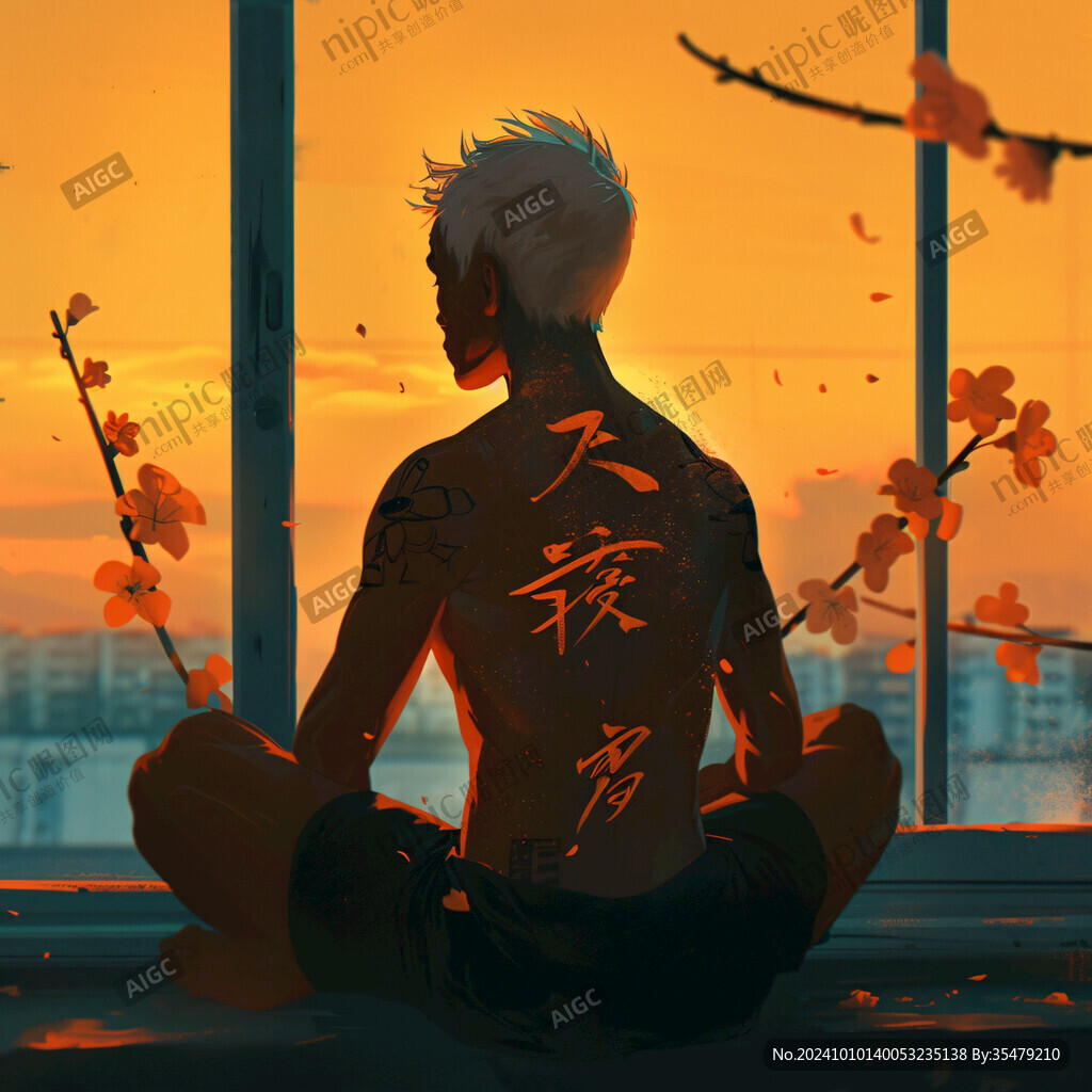 玄幻做瑜伽的人物動作