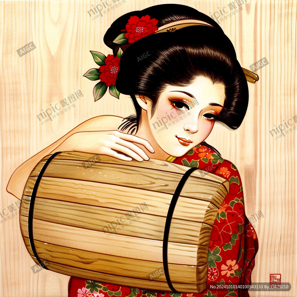 藝伎美女圖
