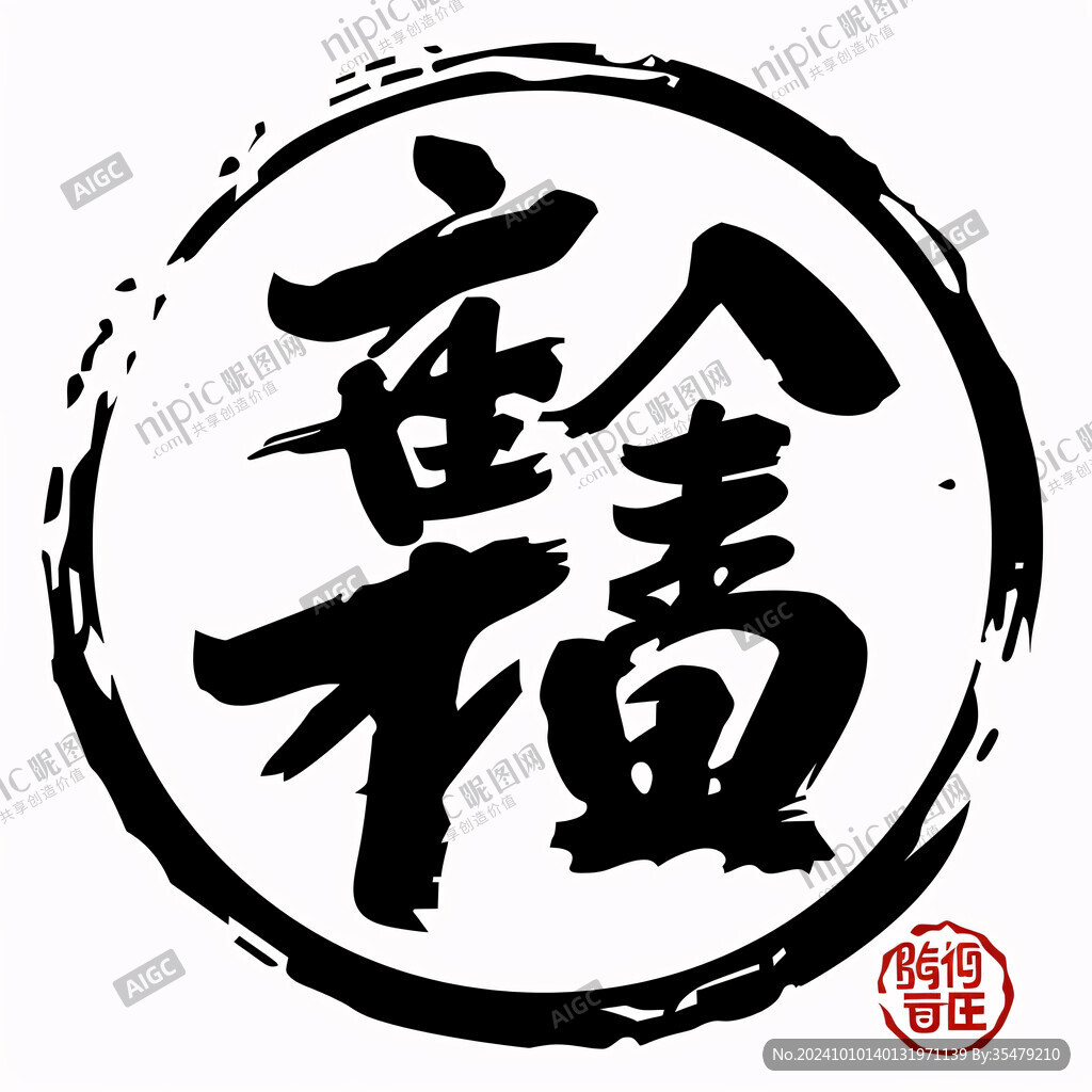福祿壽禧財(cái)書法字體