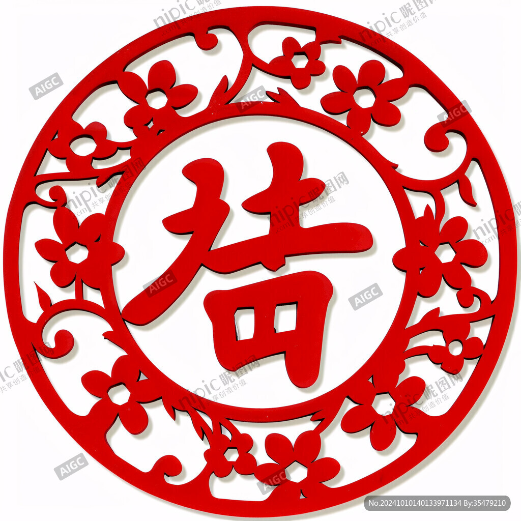 雕刻喜字素材