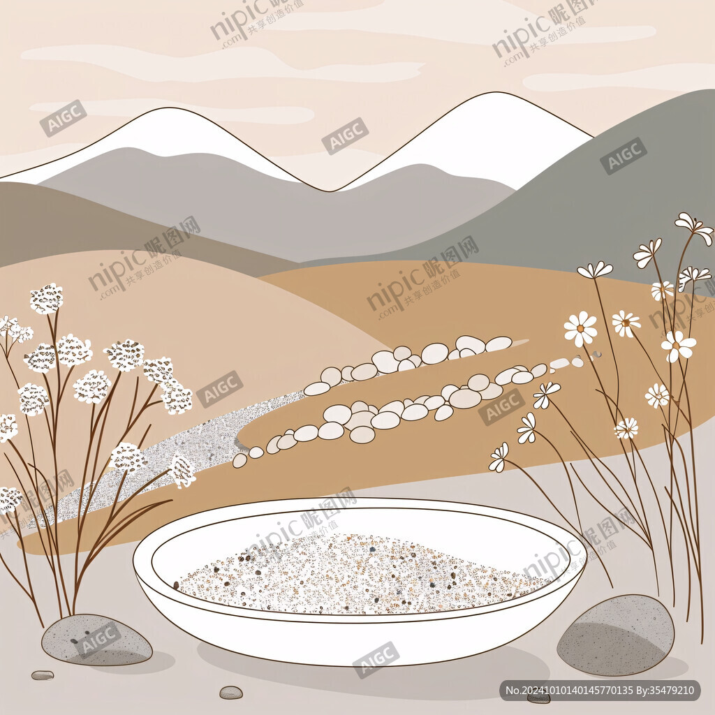三色藜米插畫