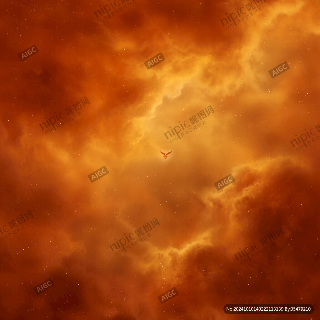 紅色天空白云吊頂