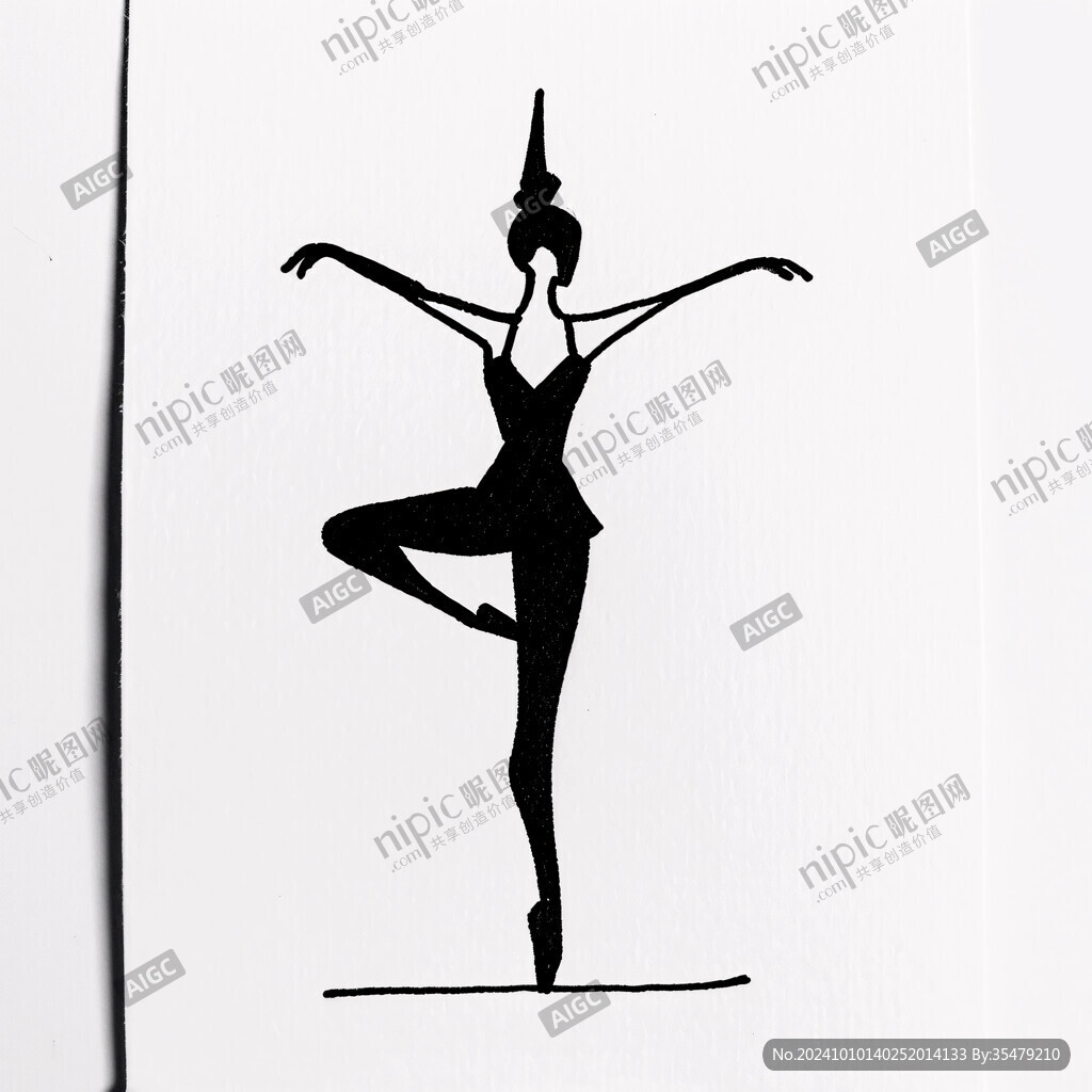 藝字名片舞蹈插畫