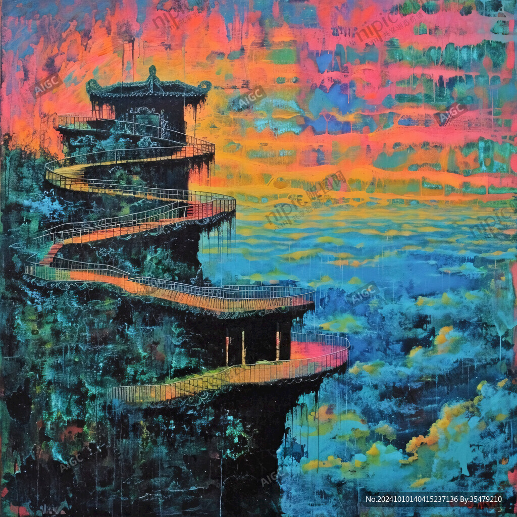 黃鶴樓油畫