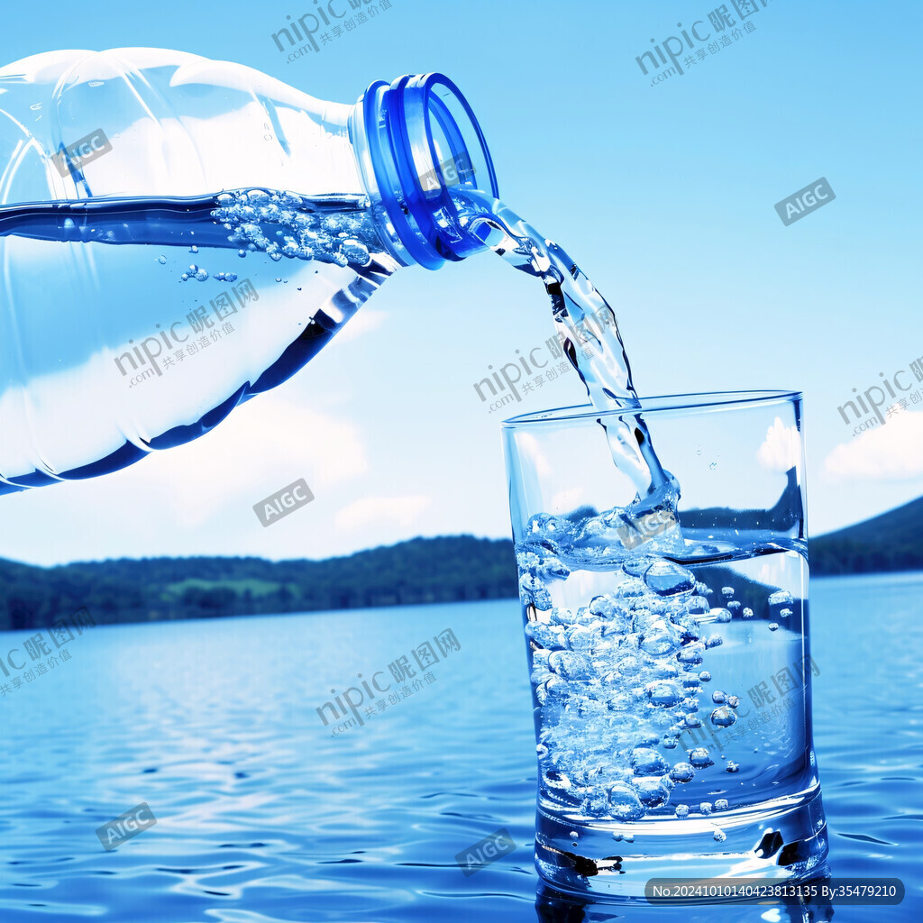 藍(lán)色凈水凈化水礦泉水
