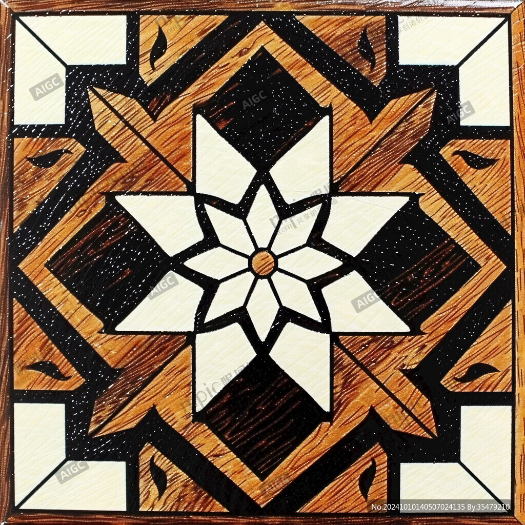 地磚拼花藝術(shù)畫(huà)