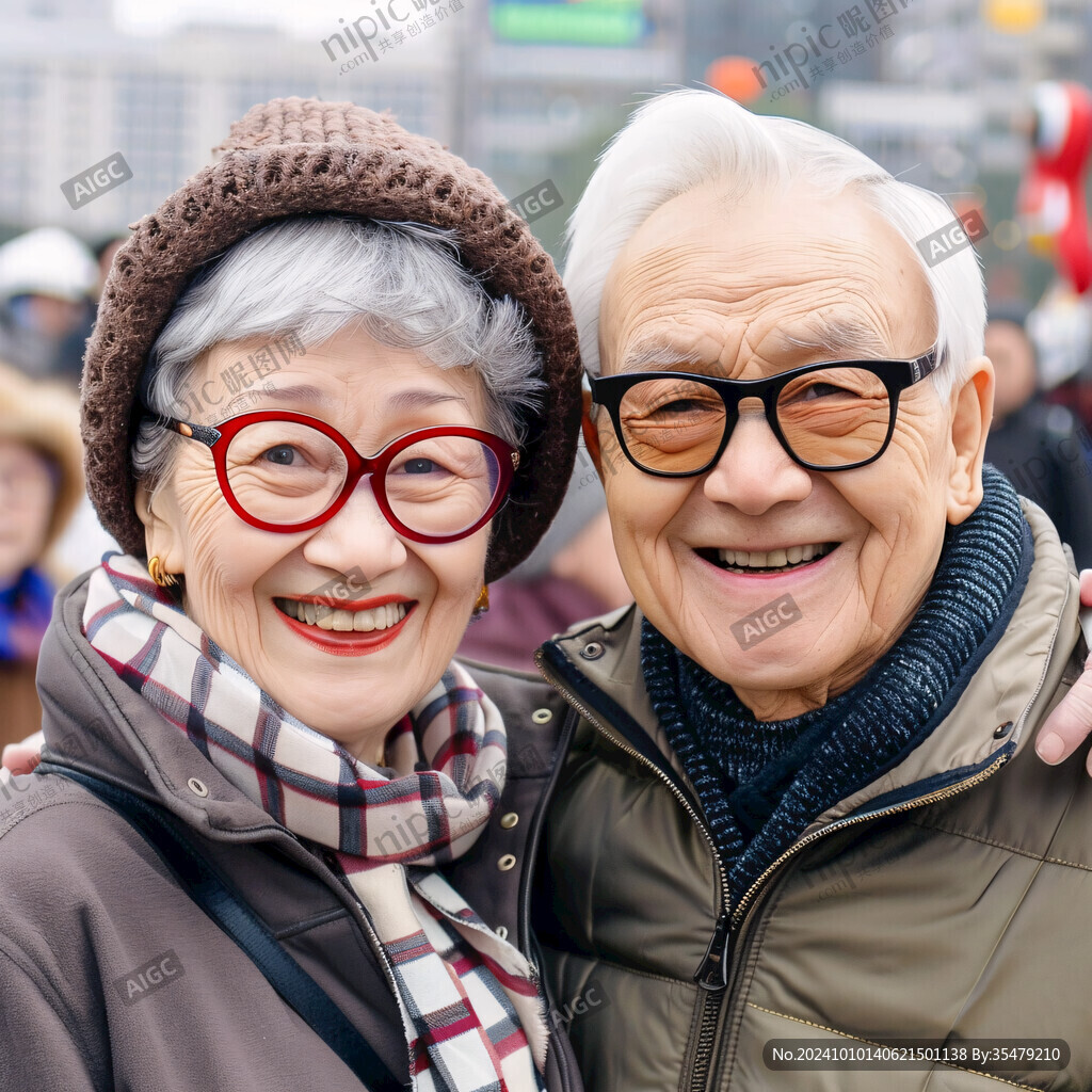 老年人笑臉墻