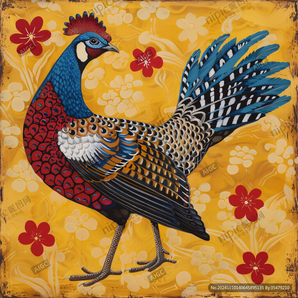 孔雀花鳥裝飾畫