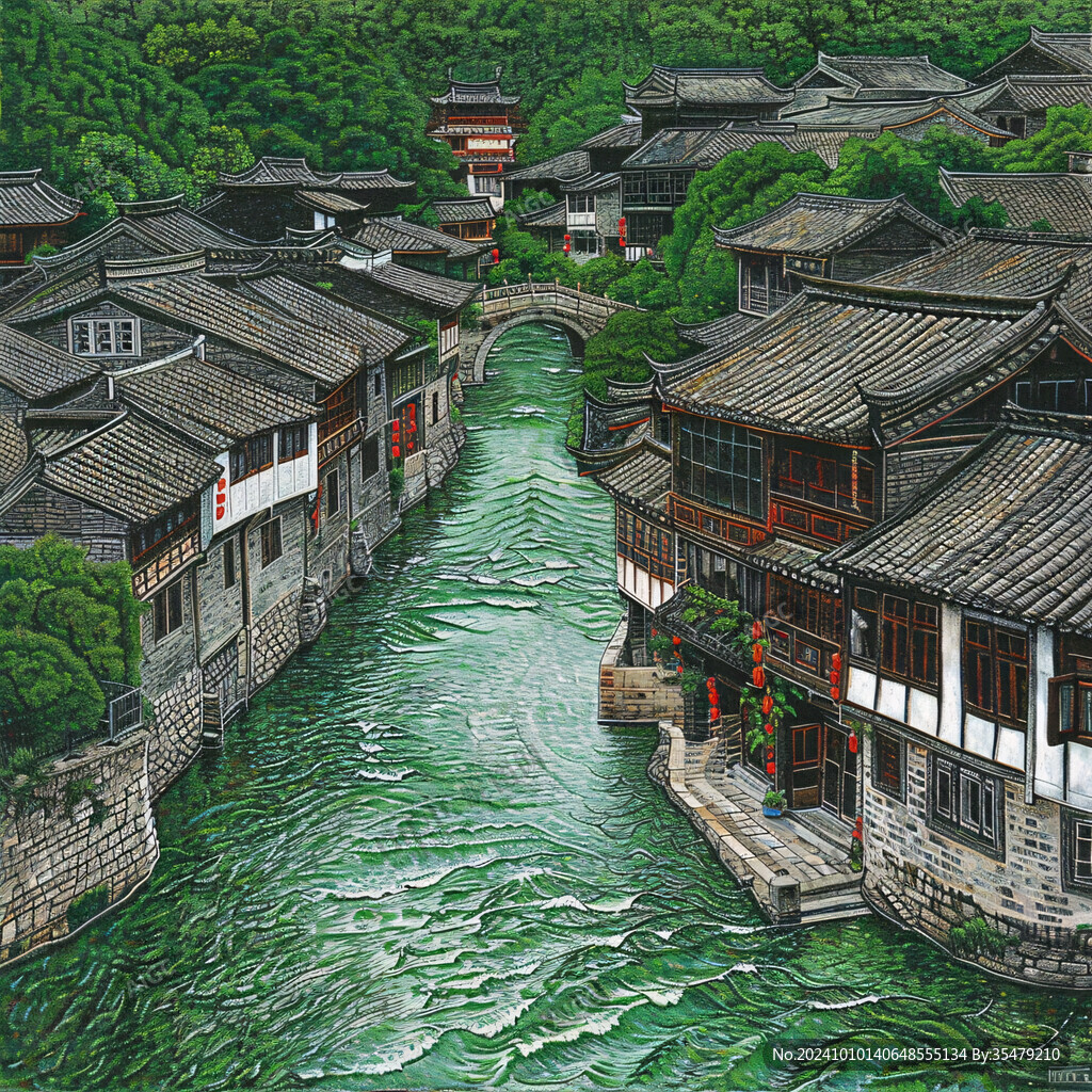 古北水鎮(zhèn)裝飾畫