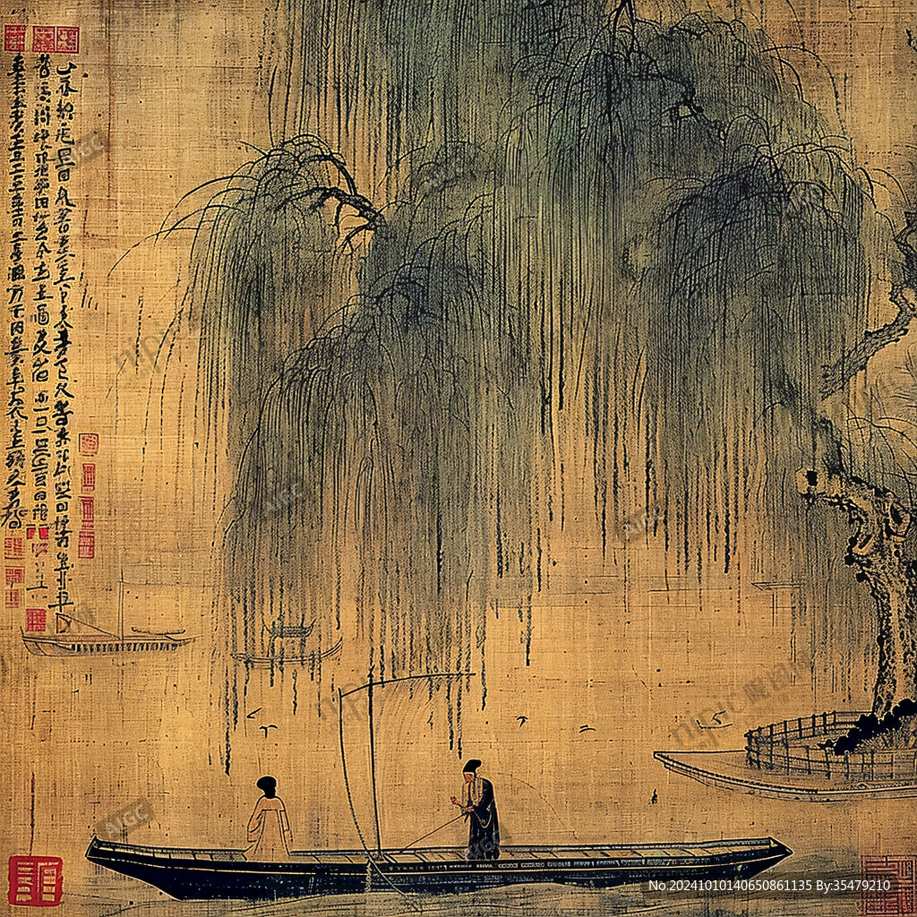 松湖釣隱圖