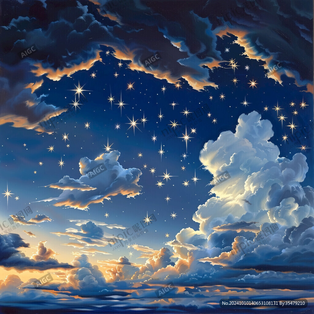 夜空天空裝飾畫
