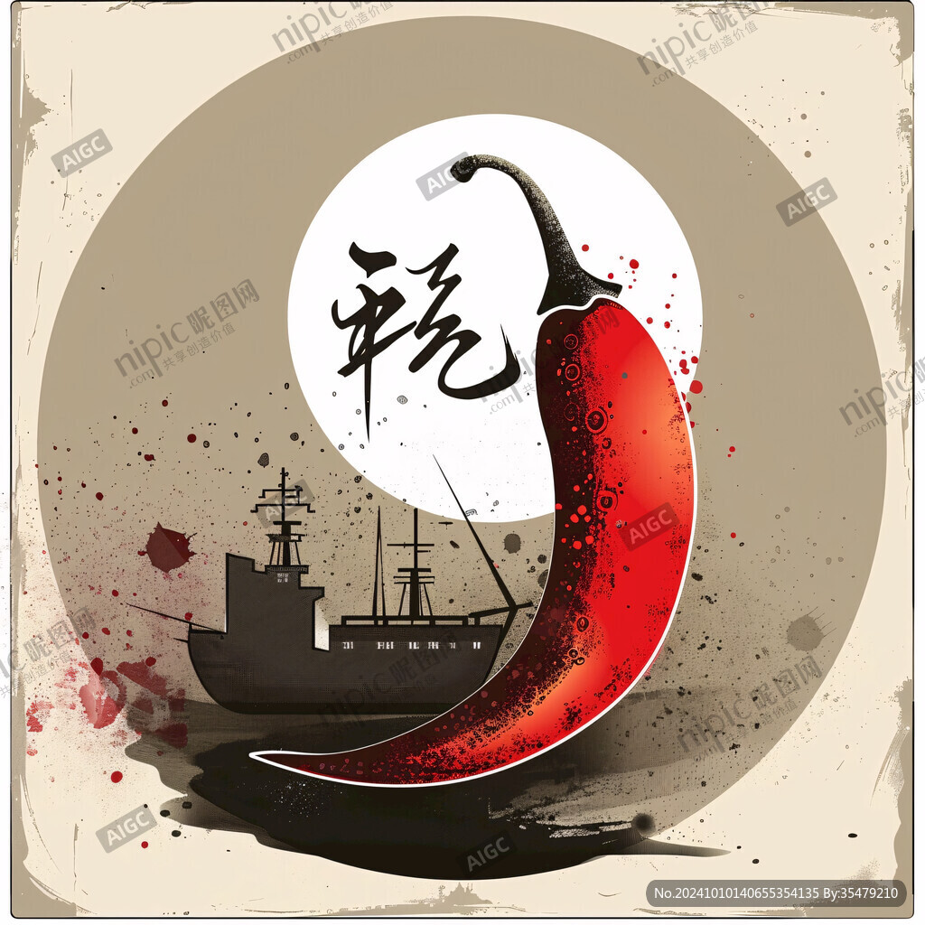 紅尖椒帆船海報設(shè)計
