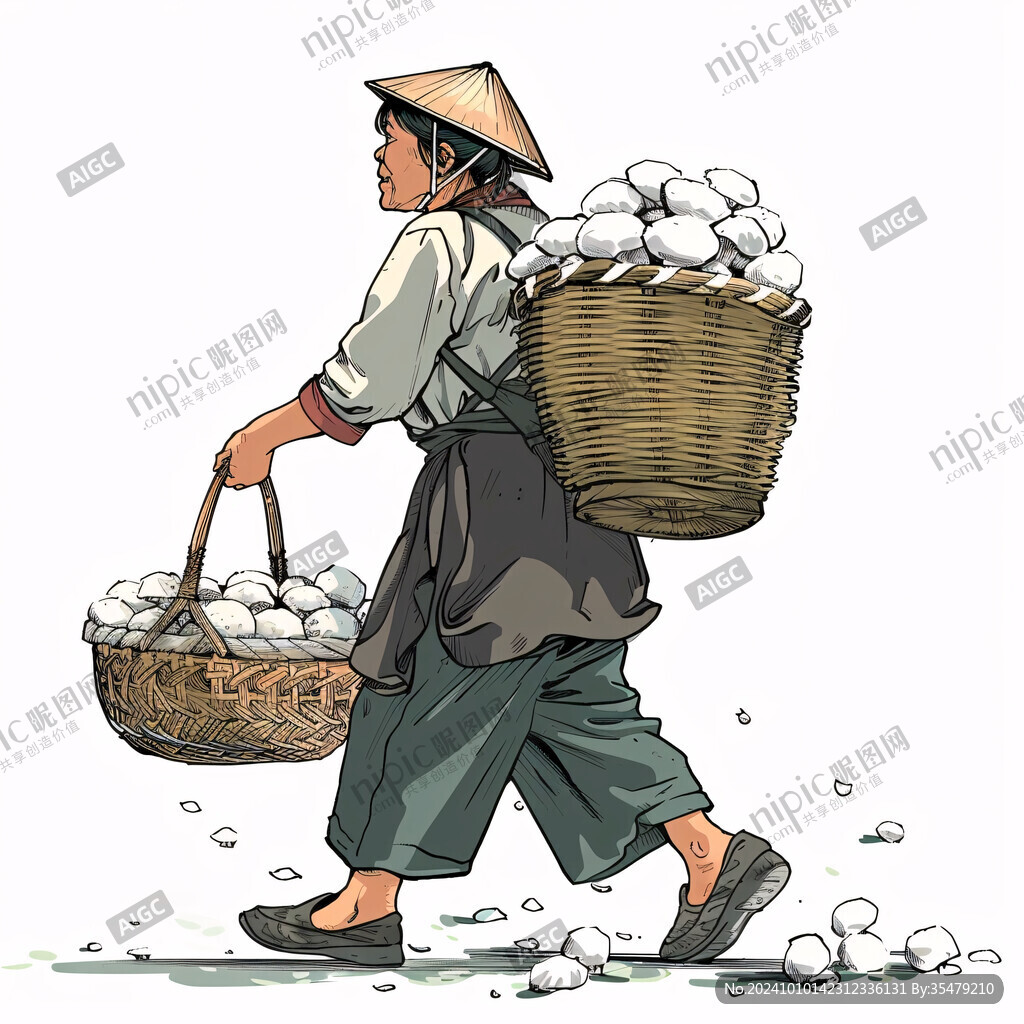 農家咸鴨蛋插畫