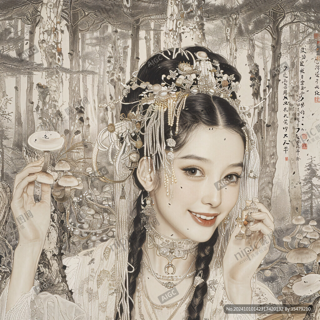 工筆古典美女