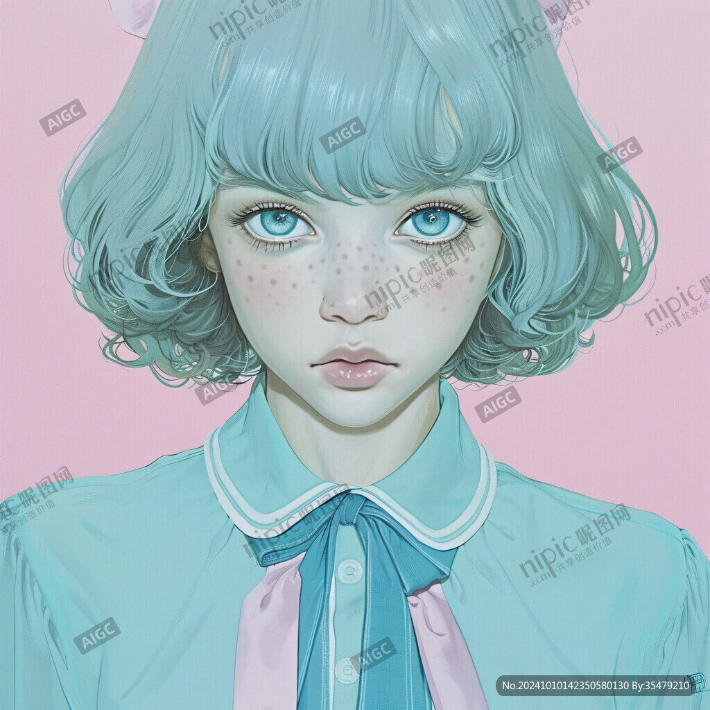 少女海報插畫