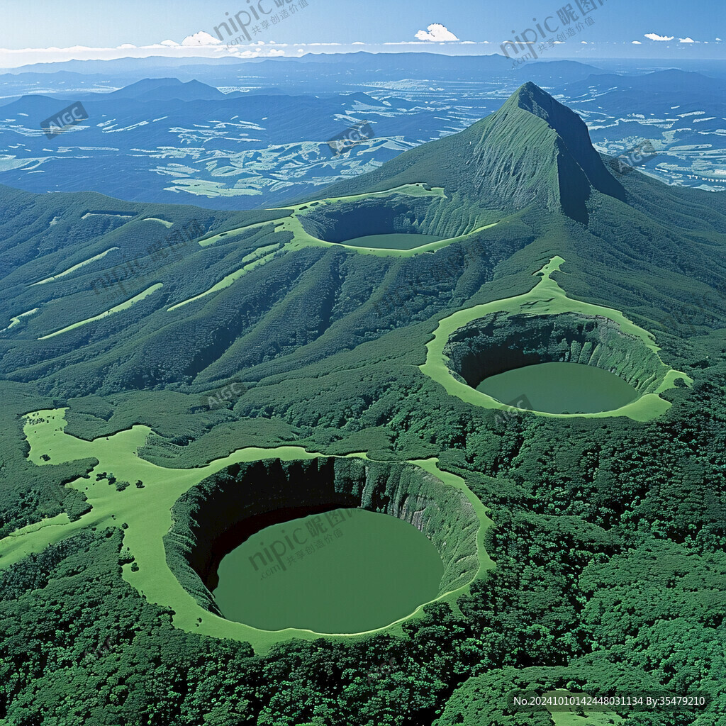 圓盆狀火山口