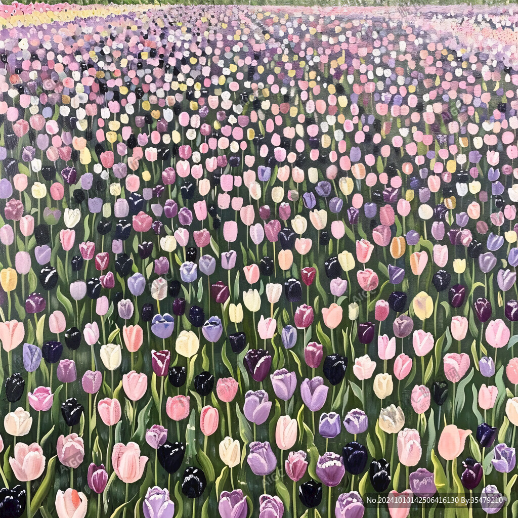 郁金香花海圖