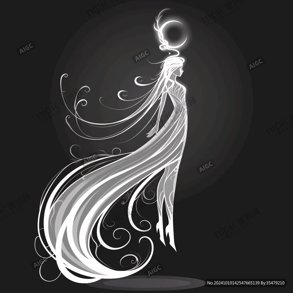 女神美女剪影