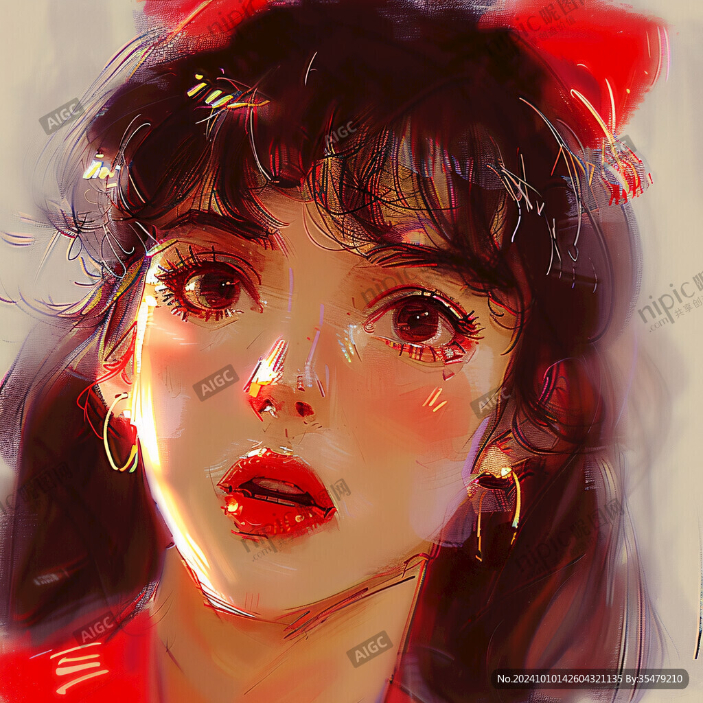 板繪少女插畫(huà)