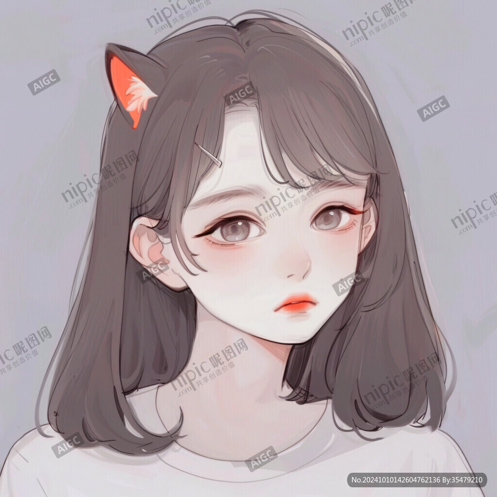 少女頭像插畫
