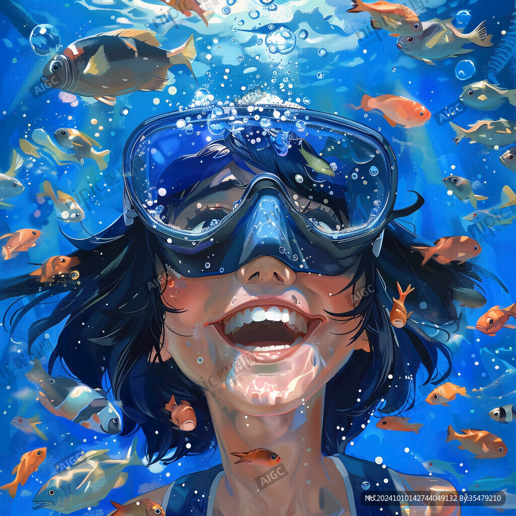 潛水員插畫