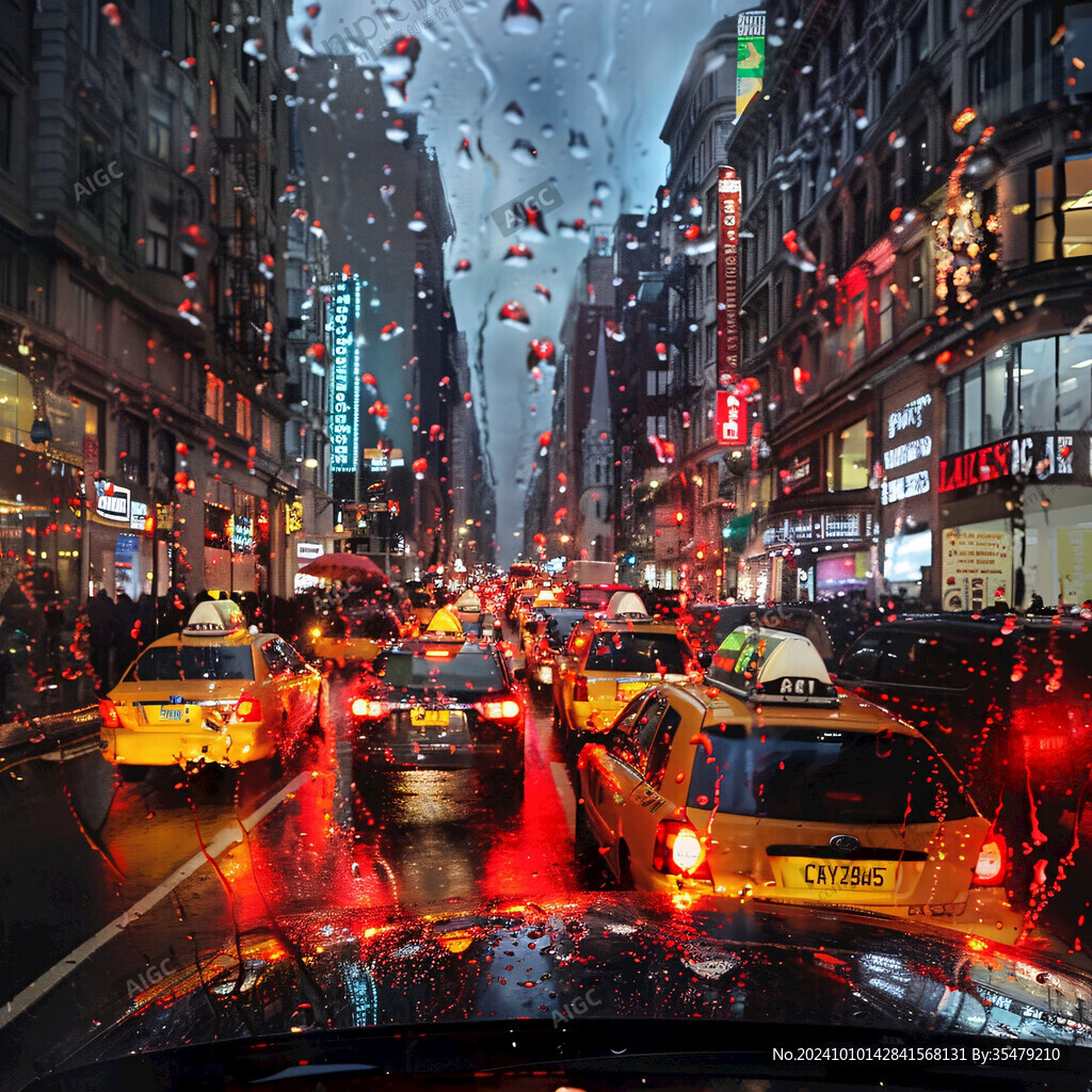 雨中的出租車