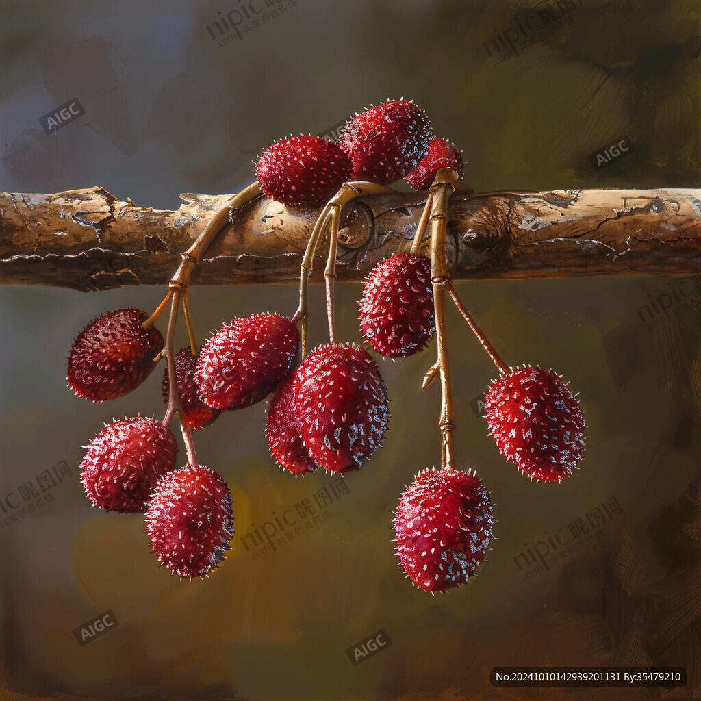 枯藤枝紅果實(shí)