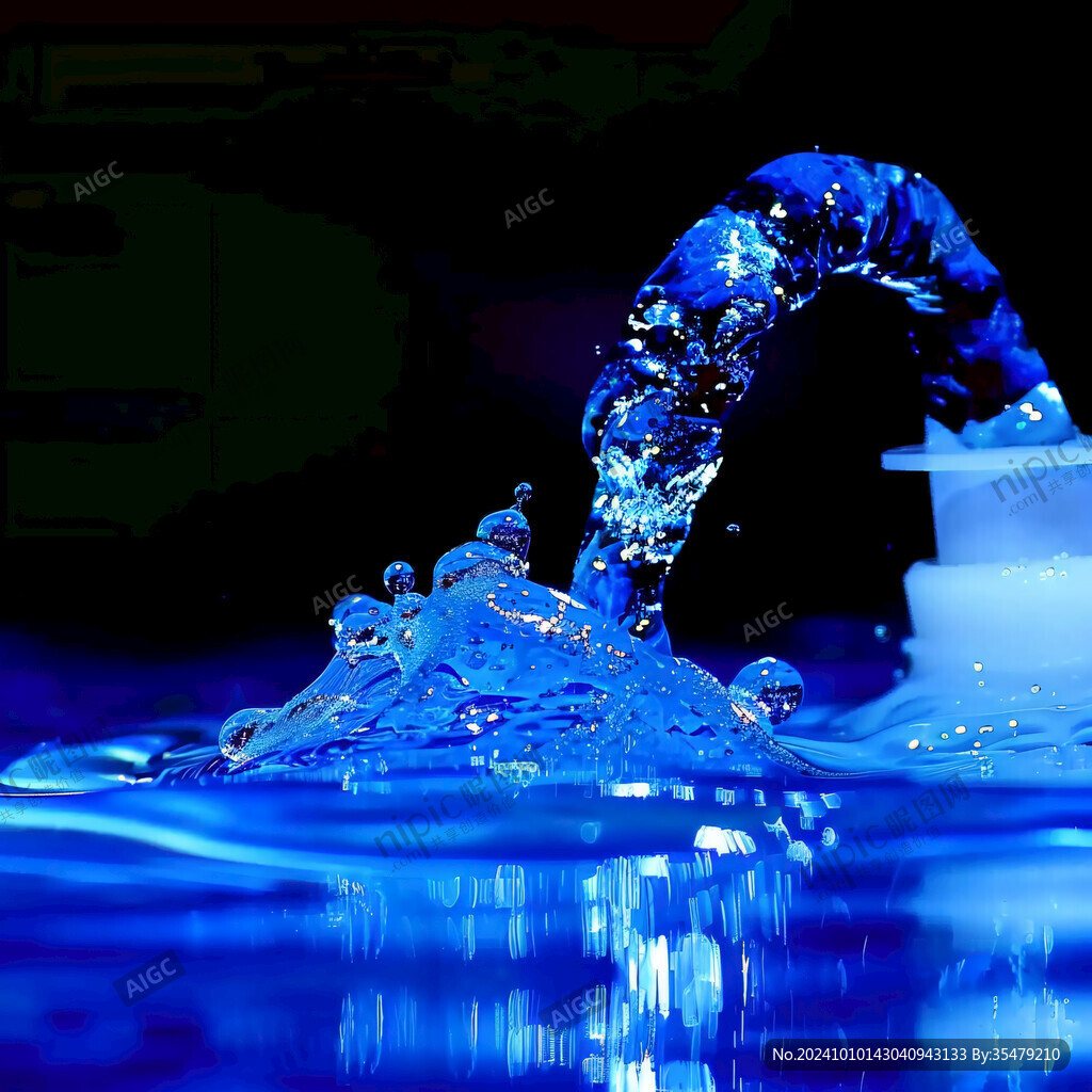 藍色凈水凈化水礦泉水