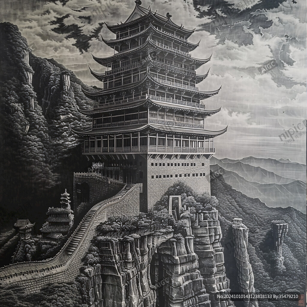 雞鳴閣手繪