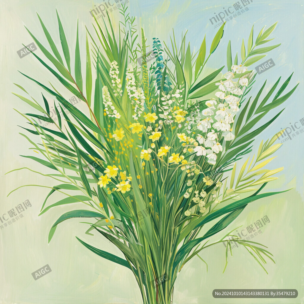花卉植物油畫