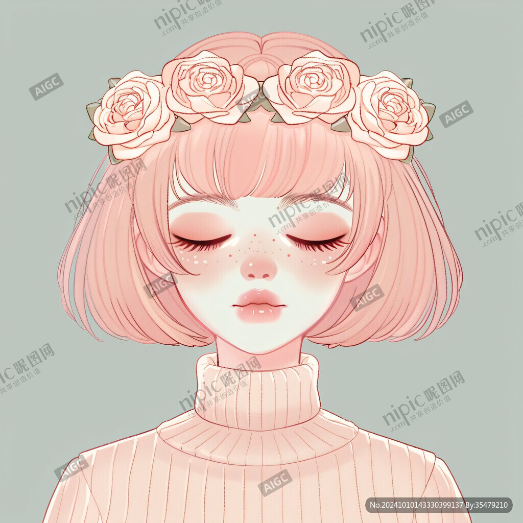 整容整形花季少女插畫