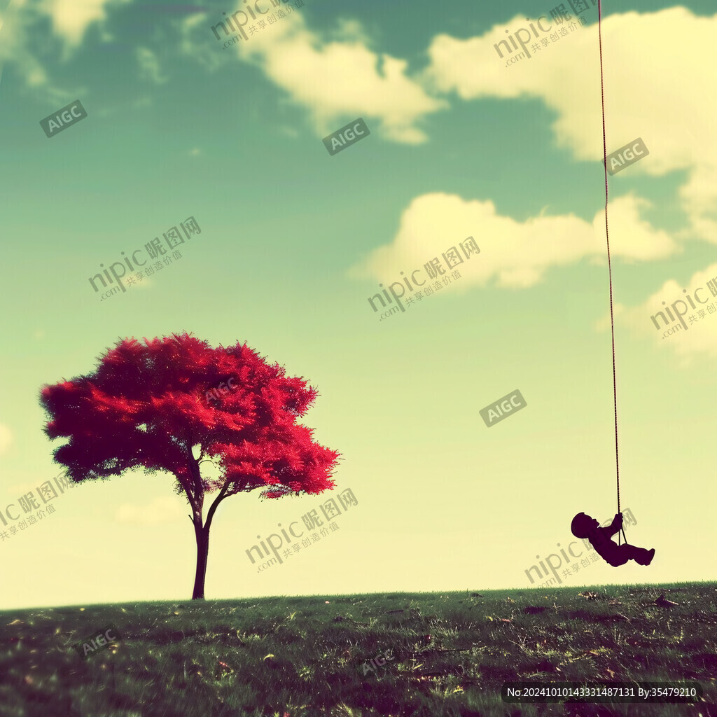 樹下蕩秋千