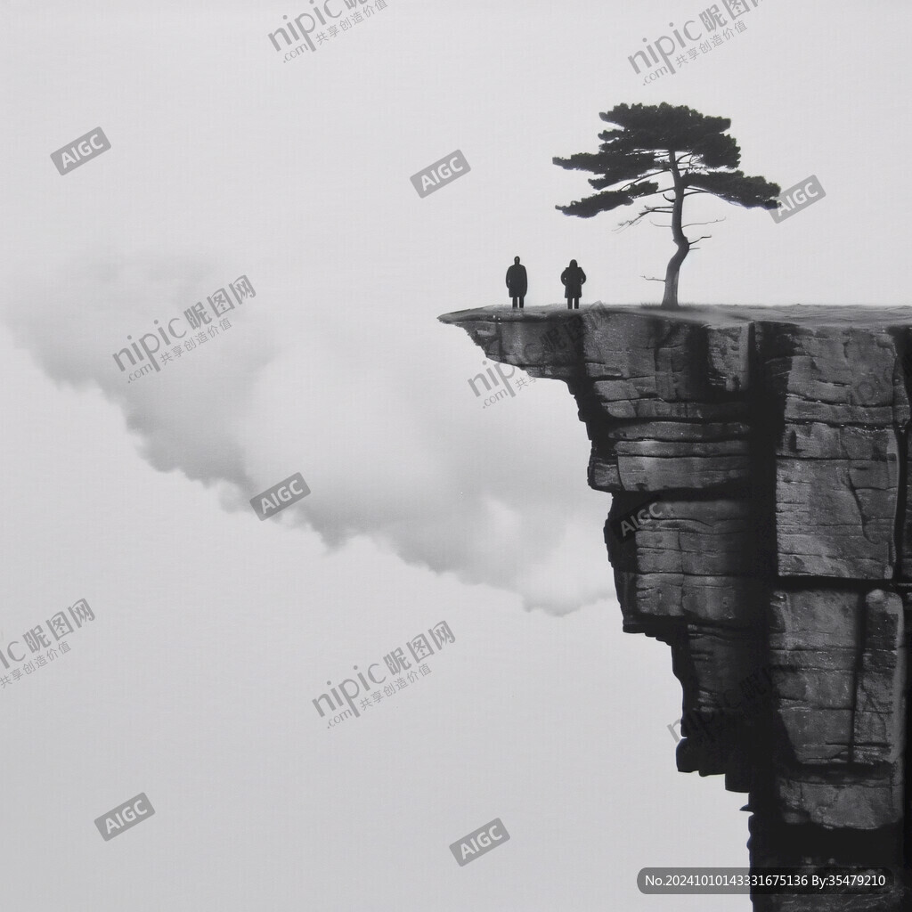 生長(zhǎng)在懸崖邊的兩棵樹(shù)