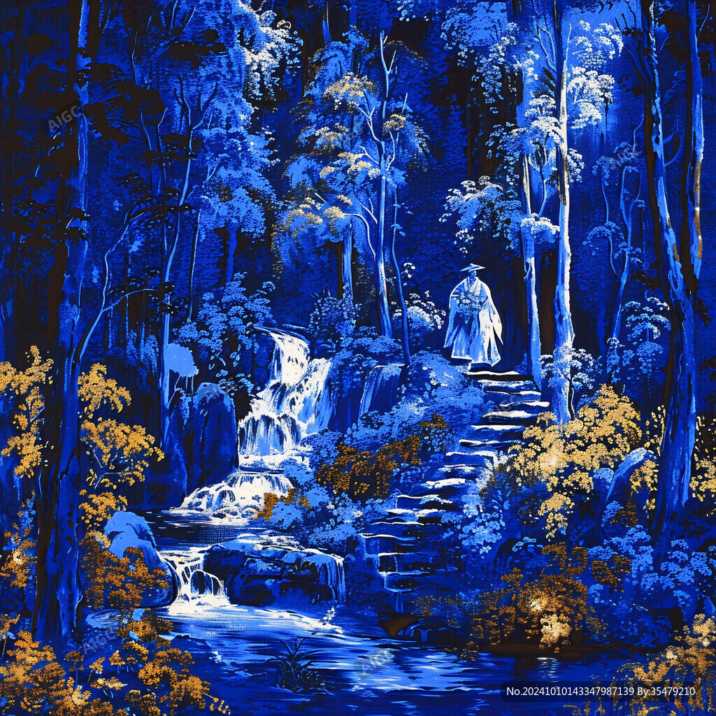 青花瓷山水青花瓷風(fēng)景