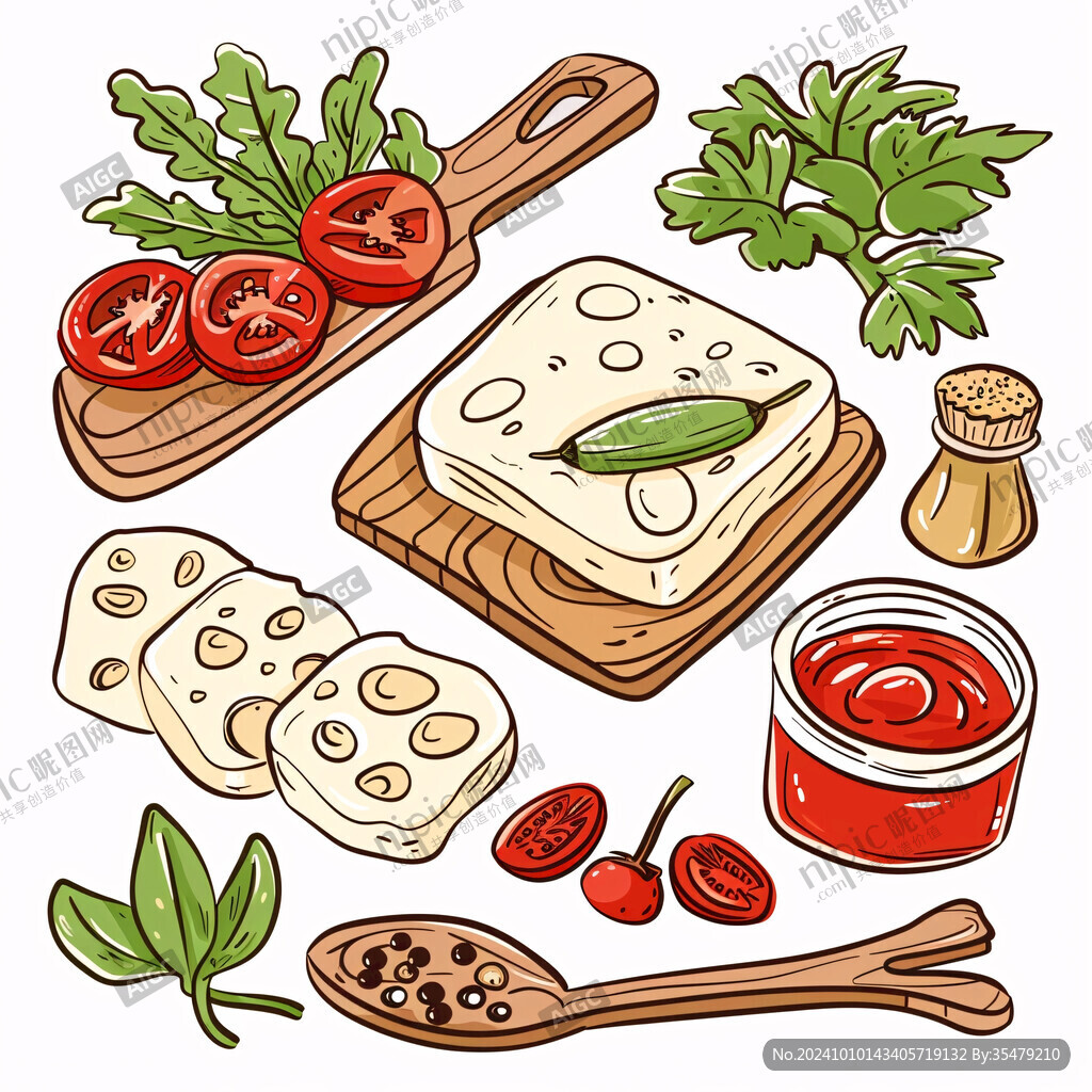 卡通食材手繪