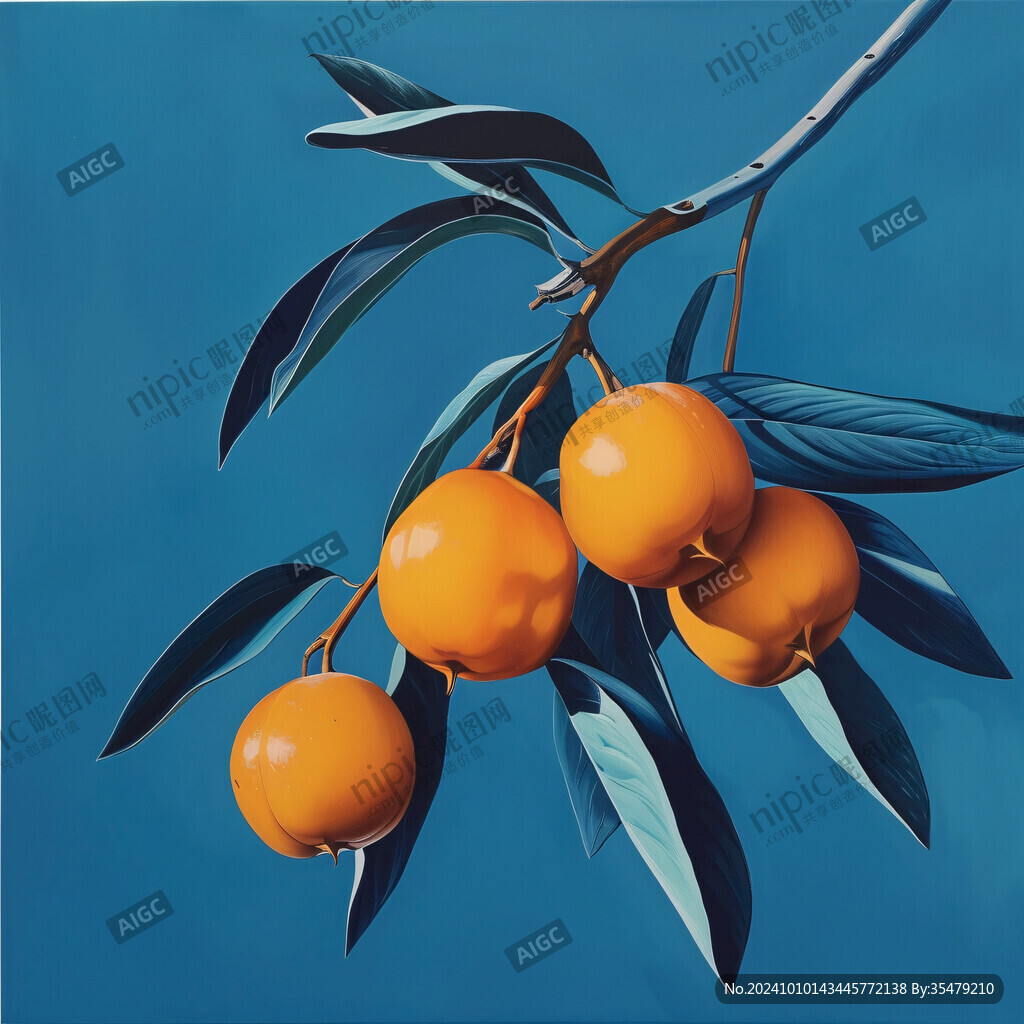 沙棘果插畫
