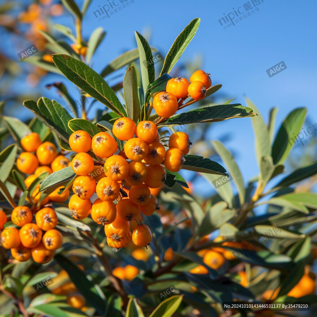 沙棘樹沙棘果